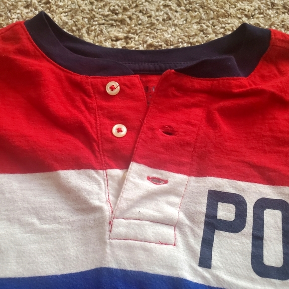 3/$20 Polo Ralph Lauren Boy's Striped Henley Tee - Picture 5 of 7